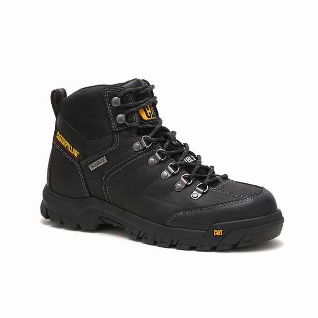 Botas Impermeáveis Caterpillar Threshold Steel Toe Masculino Pretas | 768ASJGDU