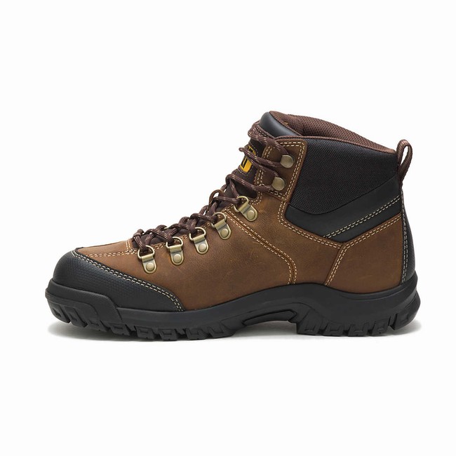 Botas Impermeáveis Caterpillar Threshold Masculino Marrom | 012IOEYCJ