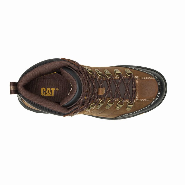 Botas Impermeáveis Caterpillar Threshold Masculino Marrom | 012IOEYCJ