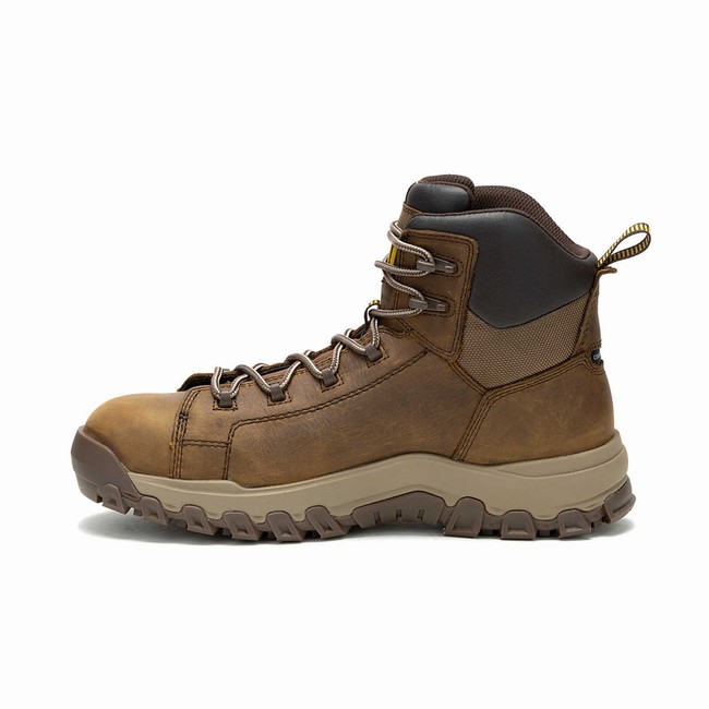 Botas Impermeáveis Caterpillar Threshold Rebound Composite Toe Masculino Marrom | 681IYZMLO