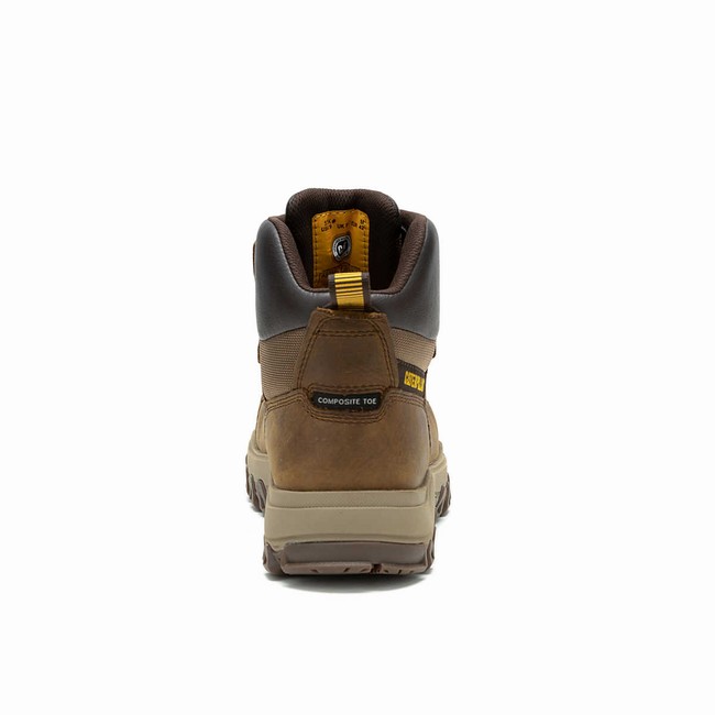 Botas Impermeáveis Caterpillar Threshold Rebound Composite Toe Masculino Marrom | 681IYZMLO