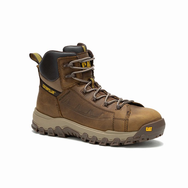 Botas Impermeáveis Caterpillar Threshold Rebound Composite Toe Masculino Marrom | 681IYZMLO