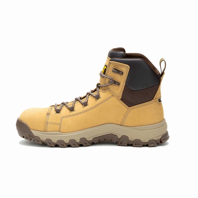 Botas Impermeáveis Caterpillar Threshold Rebound Composite Toe Masculino Marrom | 513BNEYTV