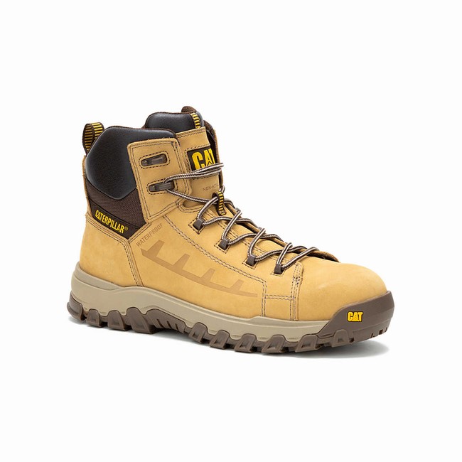 Botas Impermeáveis Caterpillar Threshold Rebound Composite Toe Masculino Marrom | 513BNEYTV