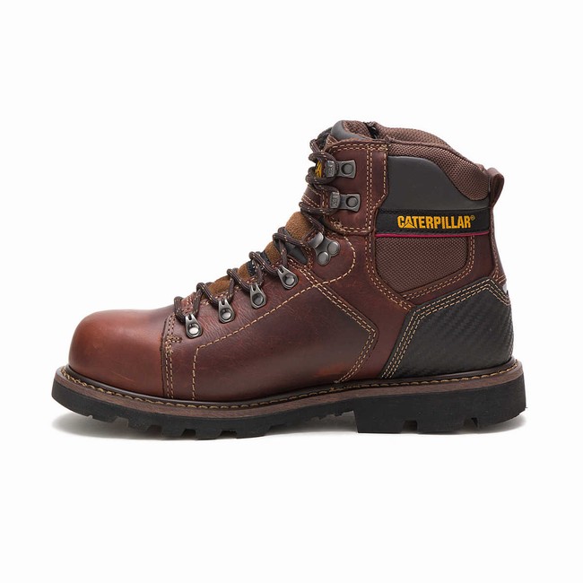 Botas de Trabalho Caterpillar Alaska 2.0 Steel Toe Masculino Bordeaux | 291MSIOYH