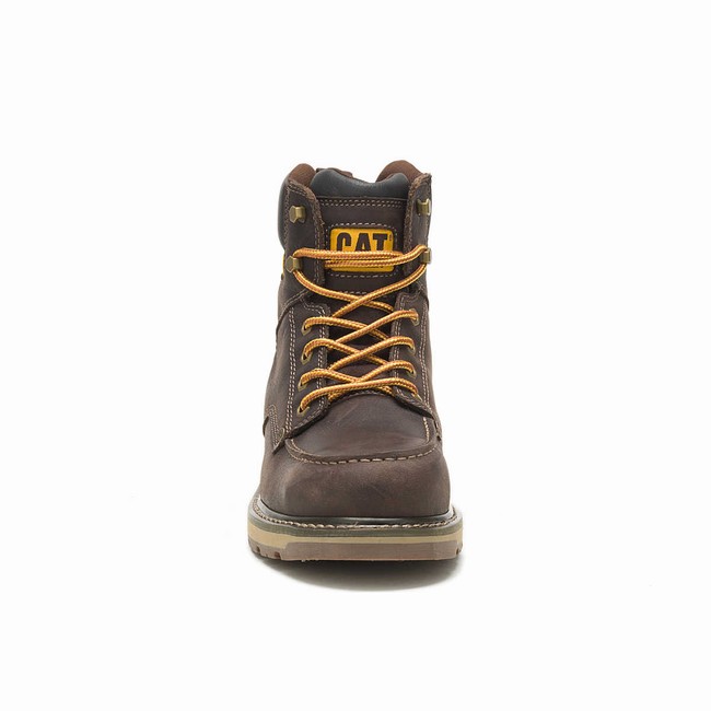 Botas de Trabalho Caterpillar Calibrate Steel Toe Masculino Marrom | 513SELRDK