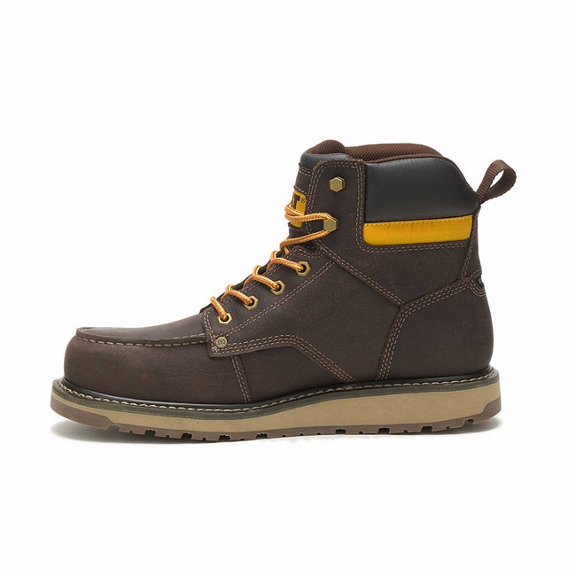 Botas de Trabalho Caterpillar Calibrate Steel Toe Masculino Marrom | 513SELRDK