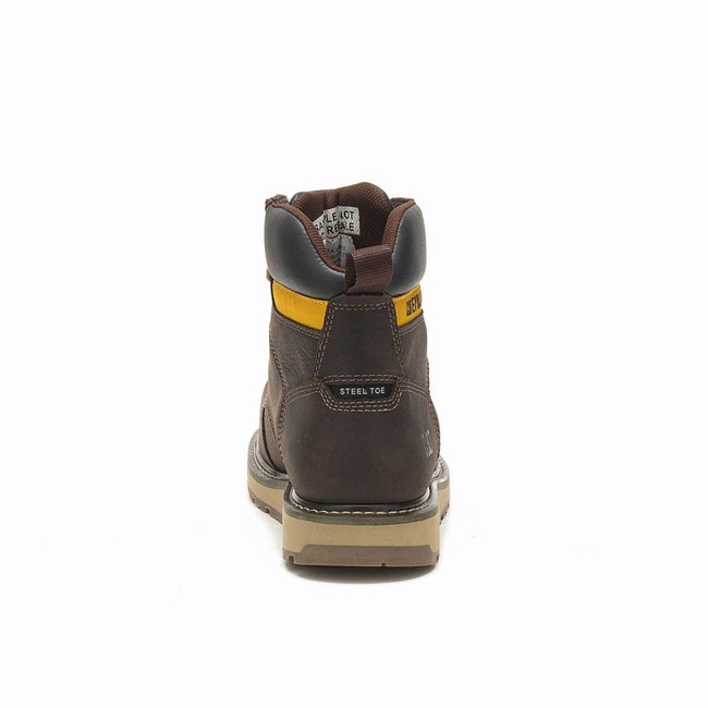 Botas de Trabalho Caterpillar Calibrate Steel Toe Masculino Marrom | 513SELRDK