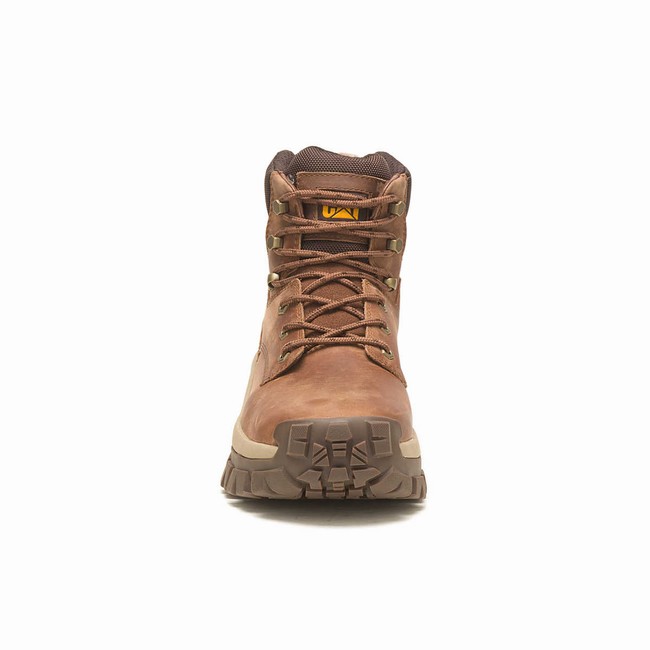 Botas de Trabalho Caterpillar Invader Hi Steel Toe Masculino Marrom | 613QMUWNK