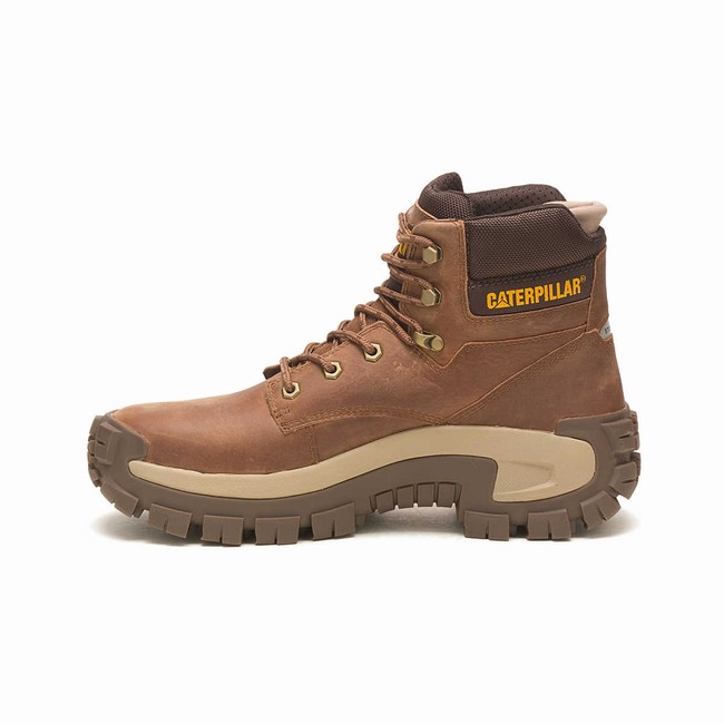 Botas de Trabalho Caterpillar Invader Hi Steel Toe Masculino Marrom | 613QMUWNK