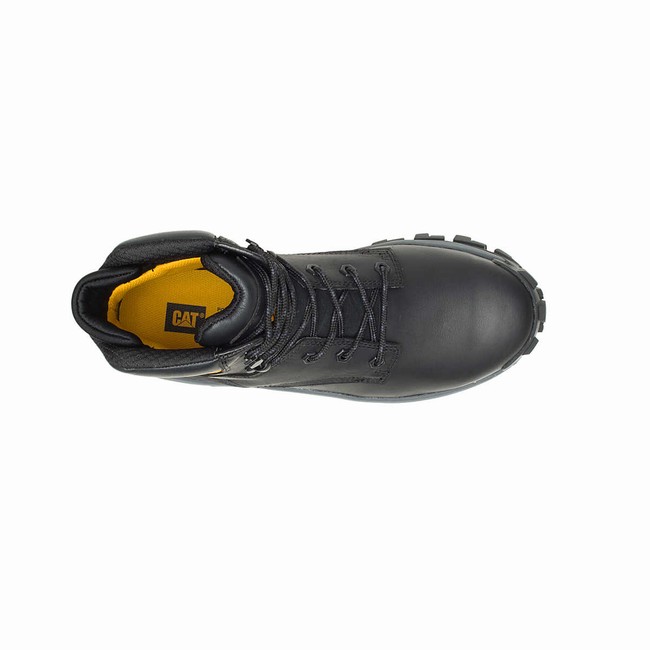 Botas de Trabalho Caterpillar Invader Hi Steel Toe Masculino Pretas | 175YMUBQW