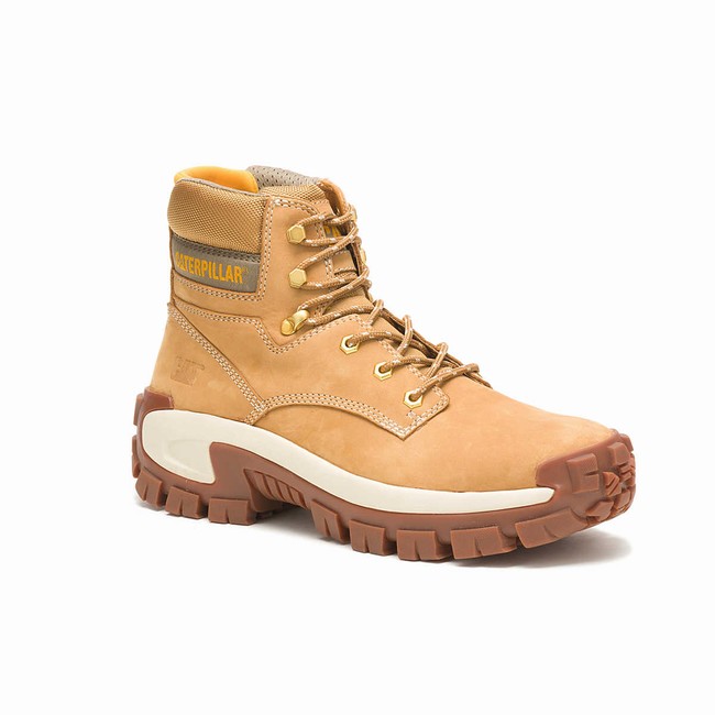 Botas de Trabalho Caterpillar Invader Hi Steel Toe Masculino Marrom | 145JVCEXL