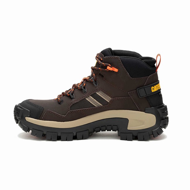 Botas de Trabalho Caterpillar Invader Mid Vent Composite Toe Masculino Marrom | 950VMRCBE