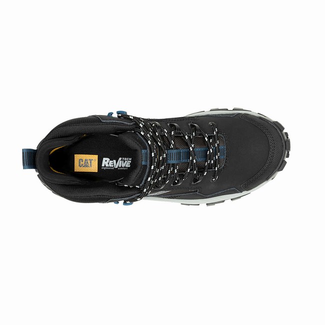 Botas de Trabalho Caterpillar Invader Mid Vent Composite Toe Masculino Pretas | 497QZJFKS