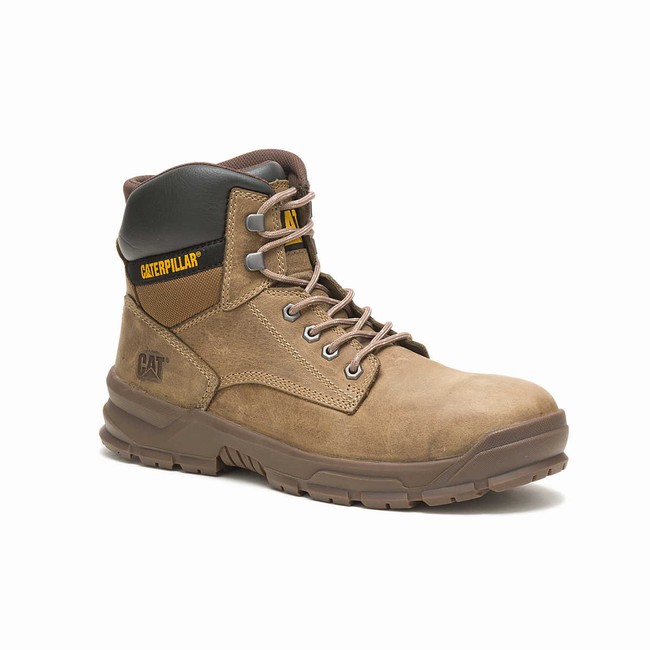 Botas de Trabalho Caterpillar Mobilize Alloy Toe Masculino Marrom | 824OSTAIC