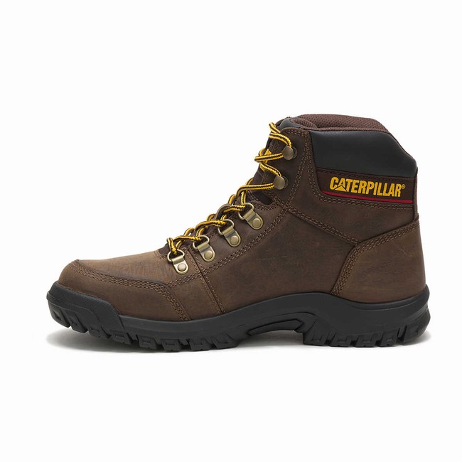 Botas de Trabalho Caterpillar Outline Masculino Marrom | 164XYQNPF