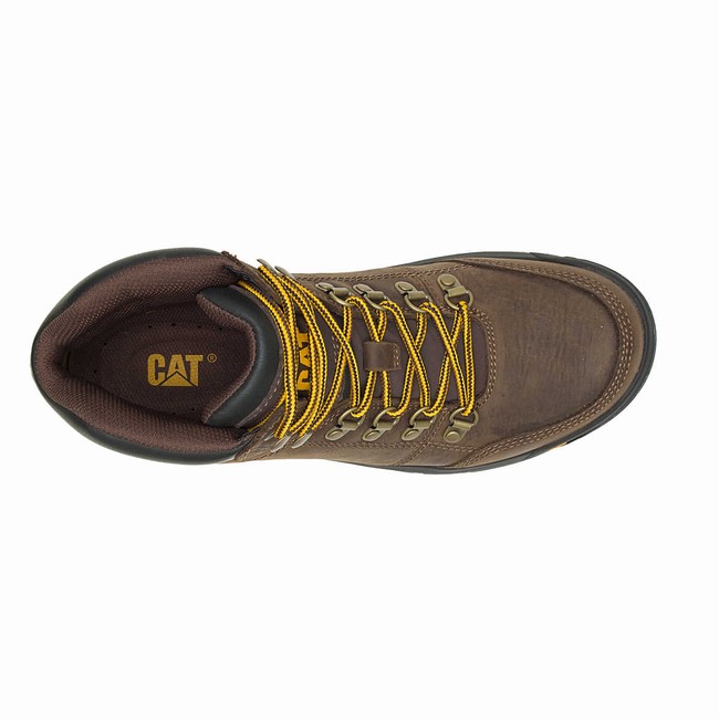 Botas de Trabalho Caterpillar Outline Masculino Marrom | 164XYQNPF