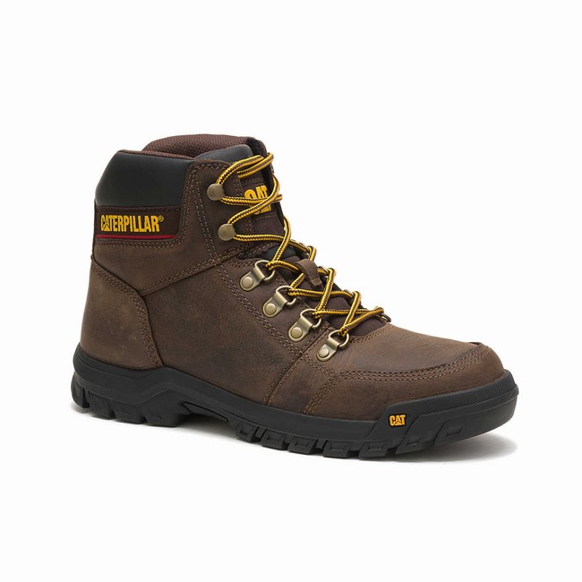 Botas de Trabalho Caterpillar Outline Masculino Marrom | 164XYQNPF