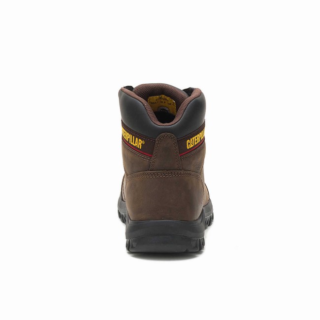 Botas de Trabalho Caterpillar Outline Steel Toe Masculino Marrom | 493OSAJRI