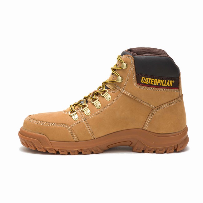 Botas de Trabalho Caterpillar Outline Steel Toe Masculino Marrom | 608OIHGAT