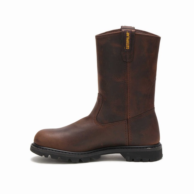 Botas de Trabalho Caterpillar Revolver Masculino Bordeaux | 413RMWPCF