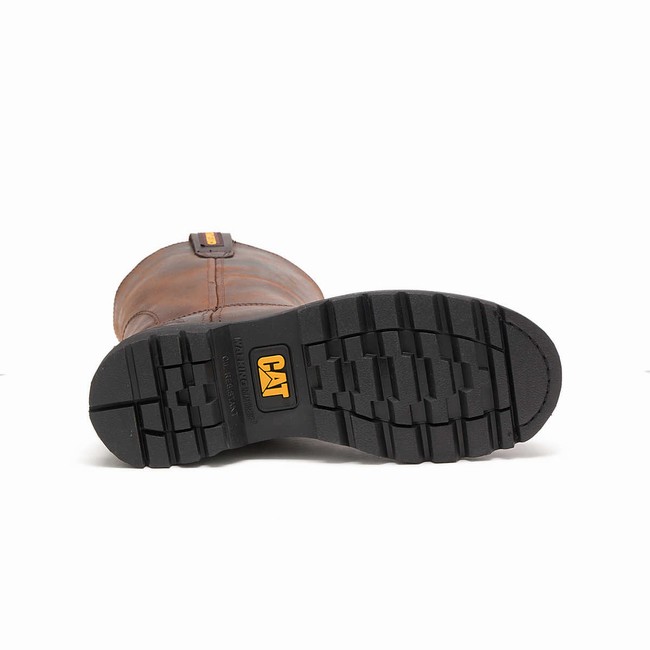 Botas de Trabalho Caterpillar Revolver Masculino Bordeaux | 413RMWPCF