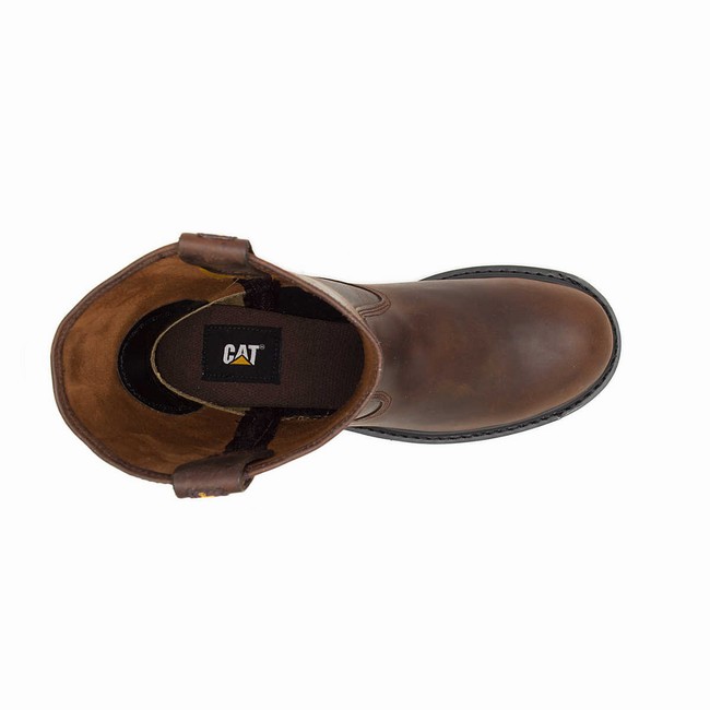 Botas de Trabalho Caterpillar Revolver Masculino Bordeaux | 413RMWPCF