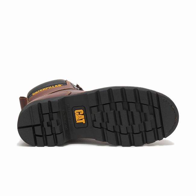 Botas de Trabalho Caterpillar Second Shift Steel Toe Masculino Bordeaux | 497MLQJDR