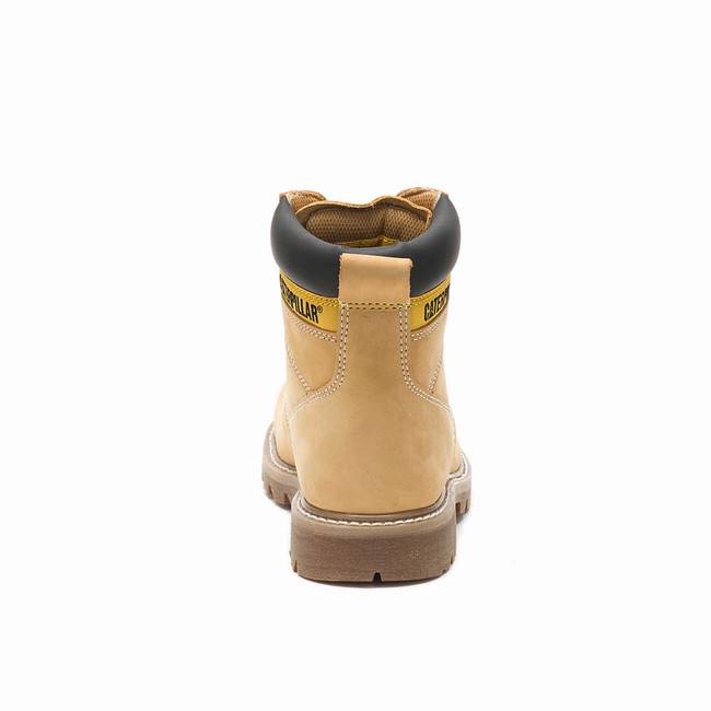 Botas de Trabalho Caterpillar Second Shift Steel Toe Masculino Marrom | 047KEHJTY