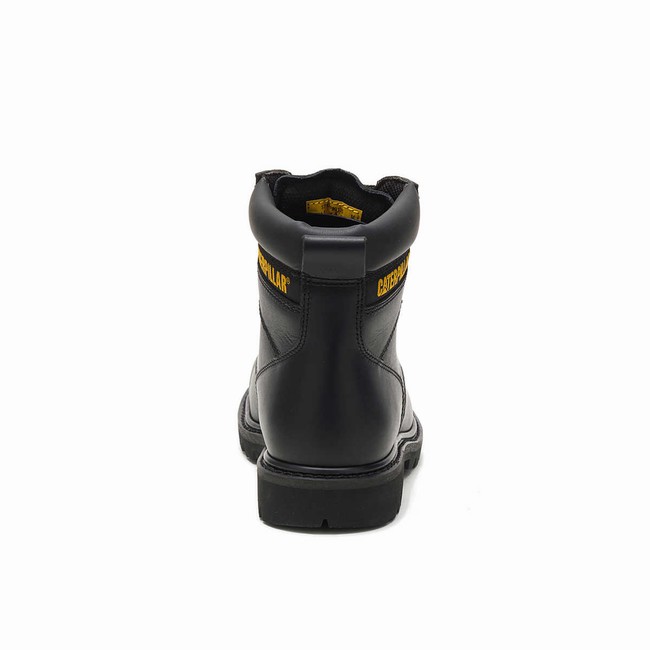 Botas de Trabalho Caterpillar Second Shift Steel Toe Masculino Pretas | 317UENMTC