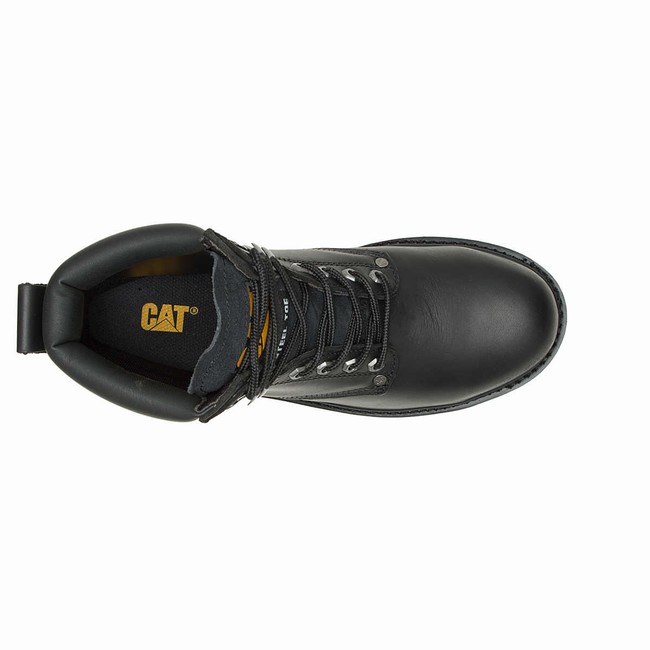 Botas de Trabalho Caterpillar Second Shift Steel Toe Masculino Pretas | 317UENMTC