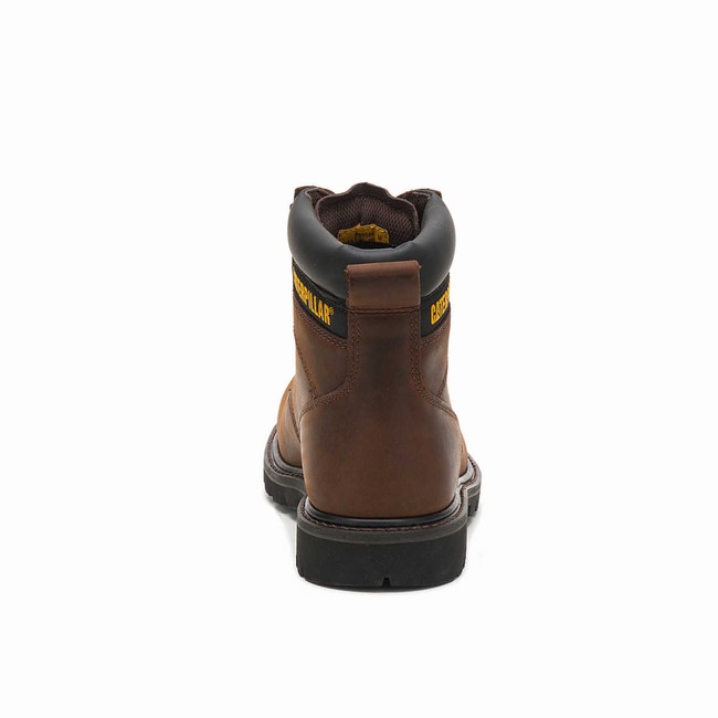 Botas de Trabalho Caterpillar Second Shift Steel Toe Masculino Marrom | 952IKDEAN