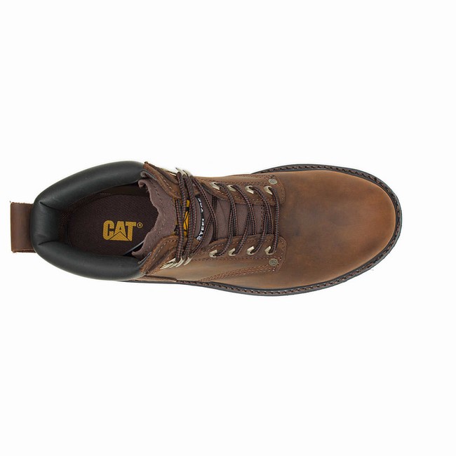 Botas de Trabalho Caterpillar Second Shift Steel Toe Masculino Marrom | 952IKDEAN