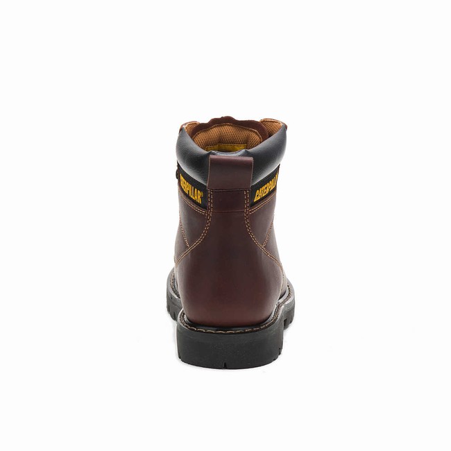 Botas de Trabalho Caterpillar Second Shift Masculino Bordeaux | 564JXGRUP