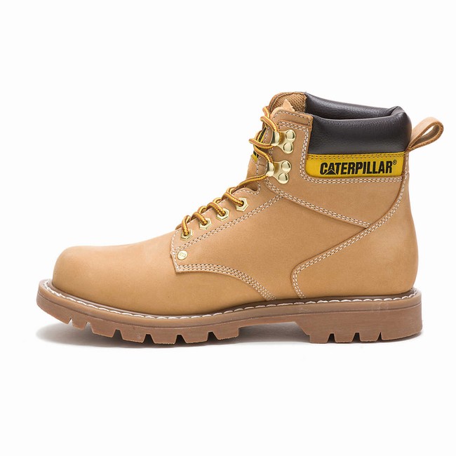 Botas de Trabalho Caterpillar Second Shift Masculino Marrom | 926MKSTYI