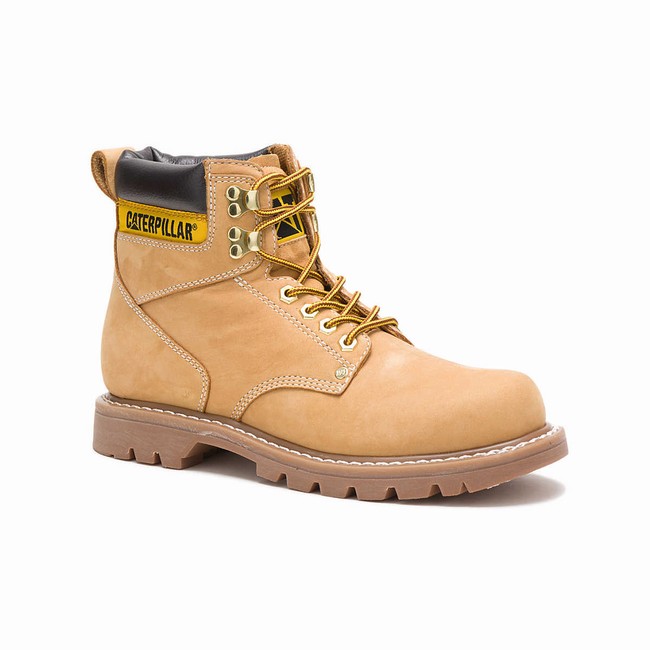 Botas de Trabalho Caterpillar Second Shift Masculino Marrom | 926MKSTYI