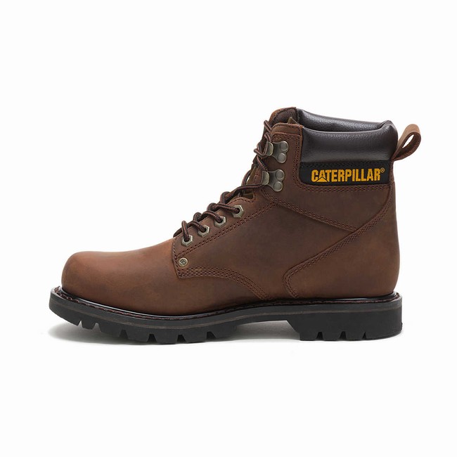 Botas de Trabalho Caterpillar Second Shift Masculino Marrom | 658HMTFWQ