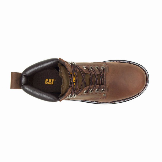 Botas de Trabalho Caterpillar Second Shift Masculino Marrom | 658HMTFWQ