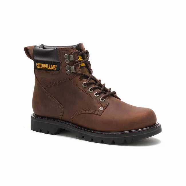 Botas de Trabalho Caterpillar Second Shift Masculino Marrom | 658HMTFWQ