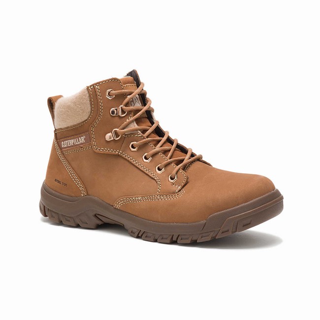 Botas de Trabalho Caterpillar Tess Steel Toe Feminino Marrom | 014CPRZMK