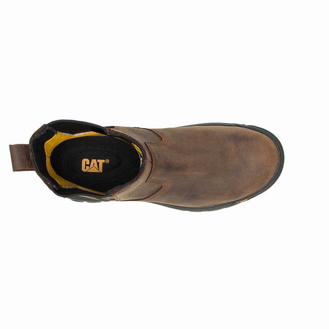 Botas de Trabalho Caterpillar Wheelbase Masculino Marrom | 068OAQIGY