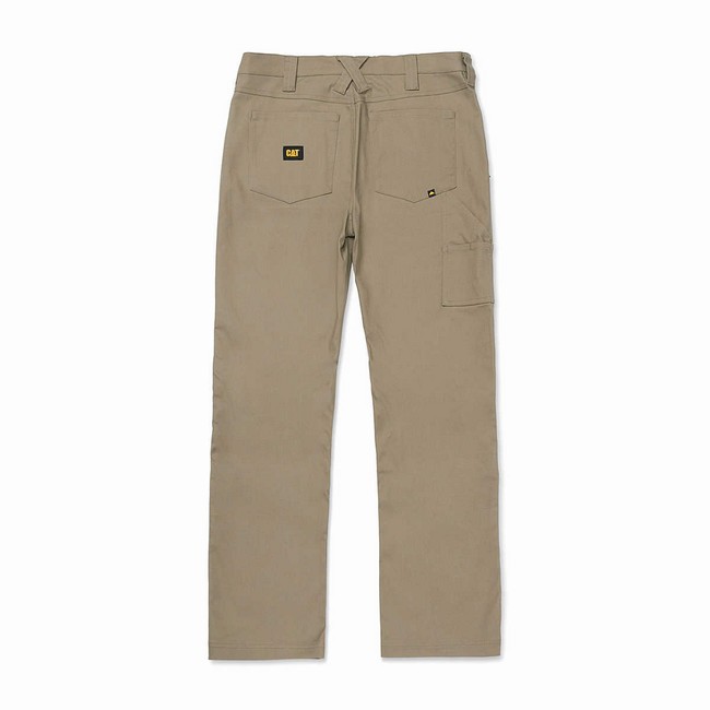 Calças Caterpillar Double Front Stretch Canvas Straight Fit Utility Masculino Cinzentas | 321GVDULO