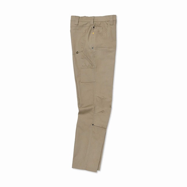 Calças Caterpillar Double Front Stretch Canvas Straight Fit Utility Masculino Cinzentas | 321GVDULO