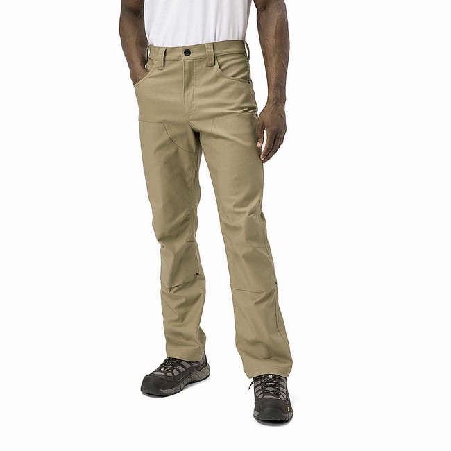 Calças Caterpillar Double Front Stretch Canvas Straight Fit Utility Masculino Cinzentas | 321GVDULO