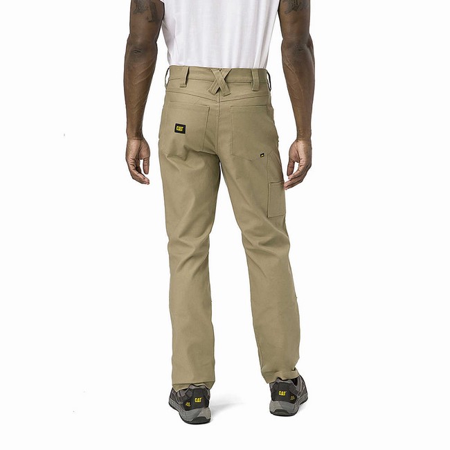 Calças Caterpillar Double Front Stretch Canvas Straight Fit Utility Masculino Cinzentas | 321GVDULO