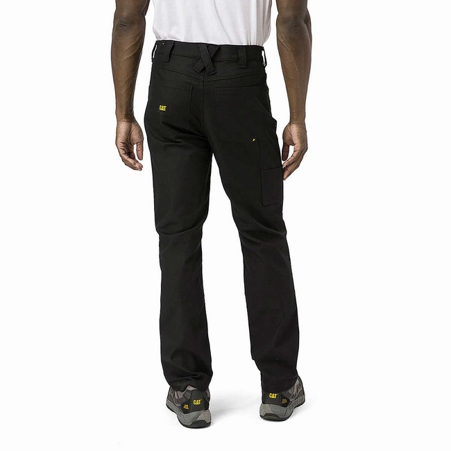 Calças Caterpillar Double Front Stretch Canvas Straight Fit Utility Masculino Pretas | 048MTJRPX