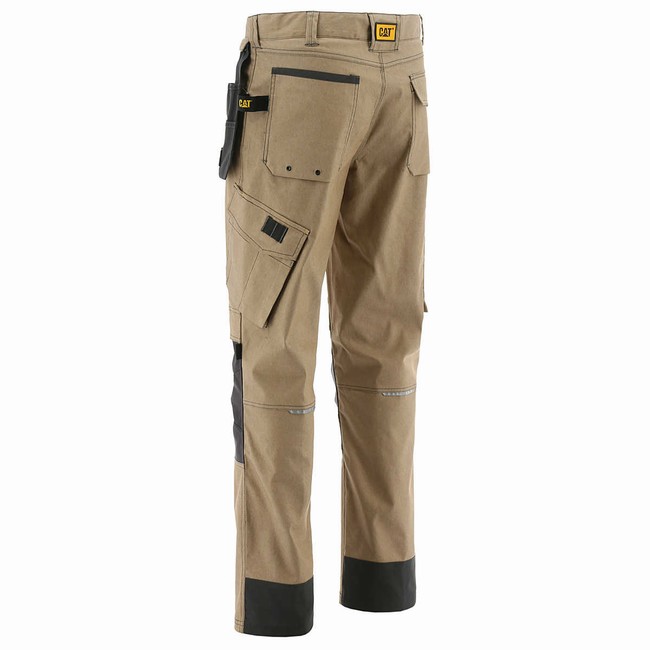 Calças Caterpillar H2O Defender Masculino Caqui | 741ZKLTUD