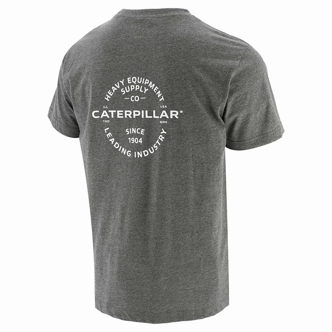 Camiseta Caterpillar Industry Leader Sleeve Pocket Masculino Cinzentas | 603WAVEBH