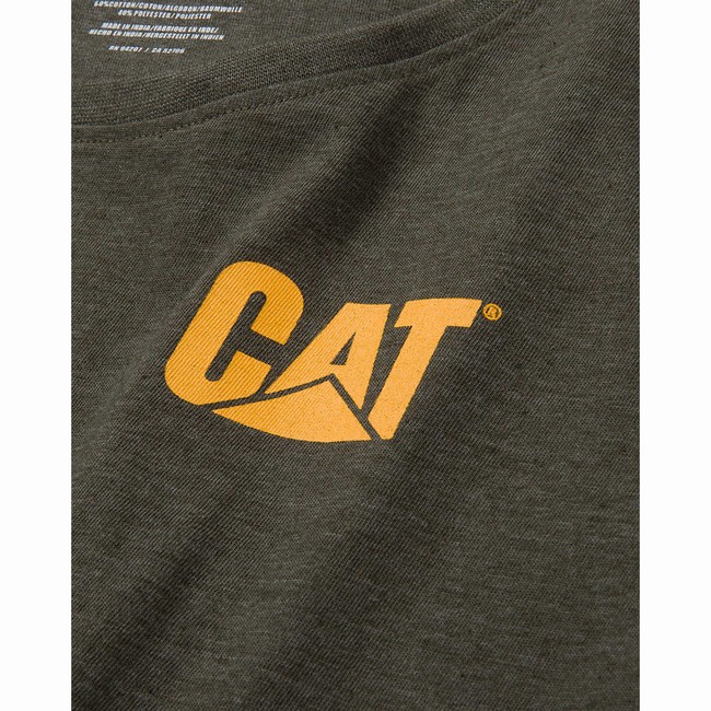 Camiseta Caterpillar Trademark Feminino Cinzentas | 482RLQBCJ