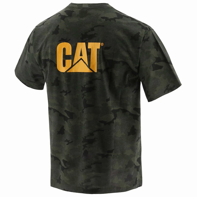 Camiseta Caterpillar Trademark Masculino Camufladas | 692DFKGEZ